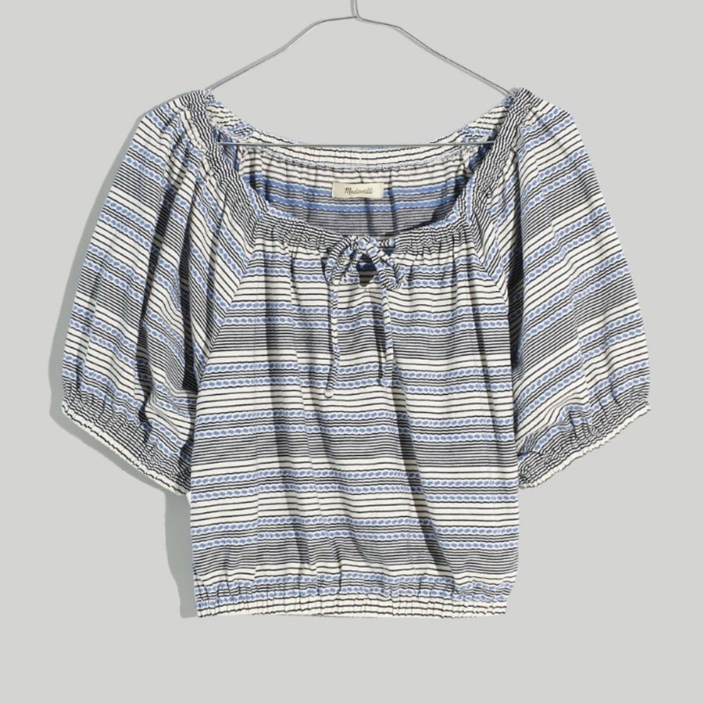 MADEWELL | Jacquard Keyhole Crop Top